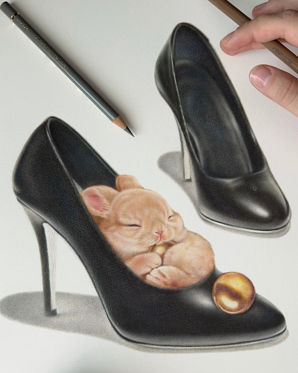 "Golden ball bunny" original